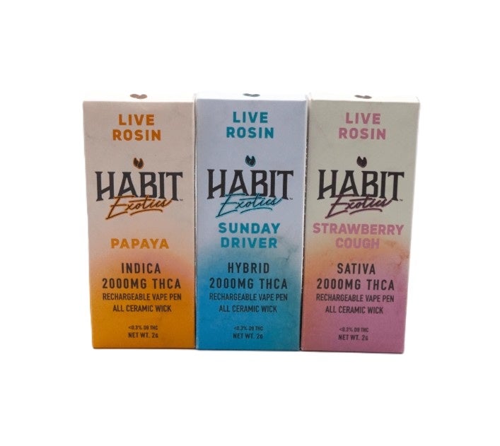 habit disposable vape Exotics THCa Live Rosin (2.0g) Cricut Template Vuse Alto eligible Flavour:Berry Blaze